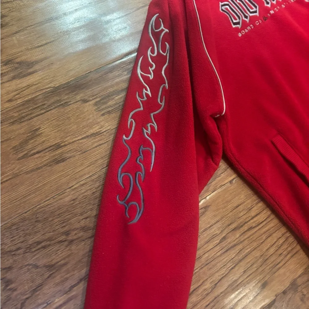 Vintage Old Navy Board Co. Red Flame Sleeve Hoodie — Size L